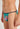 Close-up view of a men model wearing HO multico print  Tanga Briefs