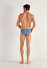 General view of a men model wearing HO blue print  Tanga Briefs