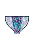 Front cutout view of HO navy blue print  Tanga Briefs