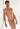 Front view of a men model wearing HO navy print  Tanga Briefs