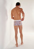 General view of a men model wearing HO white print  Trunk