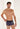 Front view of a men model wearing HO black print  Trunk