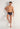 Full-body view of a men model wearing HO black print  Trunk