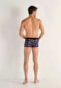 General view of a men model wearing HO black print  Trunk