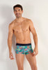 Front view of a men model wearing HO multico print  Trunk