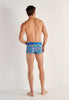 General view of a men model wearing HO blue print  Trunk