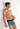 Front view of a men model wearing HO navy blue print  Trunk