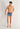 Full-body view of a men model wearing HO navy blue print  Trunk