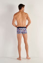 General view of a men model wearing HO navy print  Trunk
