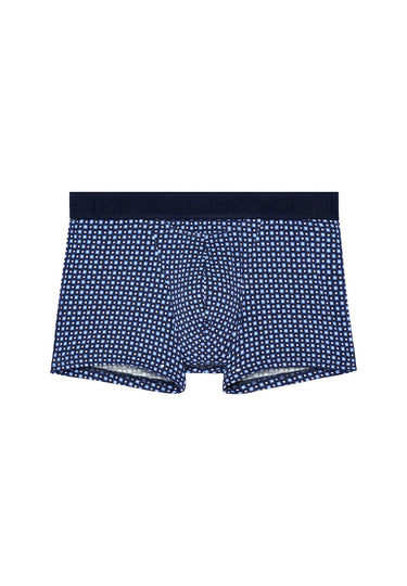 Front cutout view of HO navy print modal/viscose/tencel Boxer Briefs HO1