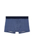 Front cutout view of HO navy print modal/viscose/tencel Boxer Briefs HO1
