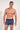 Front view of a men model wearing HO navy print modal/viscose/tencel Boxer Briefs HO1