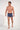 Full-body view of a men model wearing HO navy print modal/viscose/tencel Boxer Briefs HO1