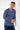 Front view of a men model wearing HO navy print cotton Long Sleepwear