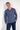 General view of a men model wearing HO navy print cotton Long Sleepwear