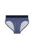 Front cutout view of HO navy print modal/viscose/tencel Briefs HO1