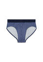 Front cutout view of HO navy print modal/viscose/tencel Briefs HO1