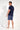 General view of a men model wearing HO navy print cotton Short Sleepwear