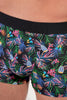 Close-up view of a men model wearing HO multico print  Boxer Briefs