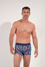 Front view of a men model wearing HO multico print  Boxer Briefs
