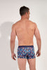 Back view of a men model wearing HO multico print  Boxer Briefs