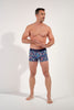 Full-body view of a men model wearing HO multico print  Boxer Briefs
