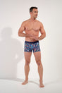 Full-body view of a men model wearing HO multico print  Boxer Briefs