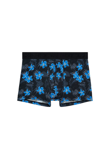 Front cutout view of HO black print modal/viscose/tencel Boxer Briefs