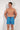 Front view of a men model wearing HO blue print  Beach Boxer