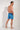 General view of a men model wearing HO blue print  Beach Boxer