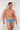 Front view of a men model wearing HO blue print  Swim Mini Briefs