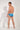 General view of a men model wearing HO blue print  Swim Mini Briefs
