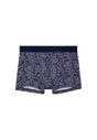 Front cutout view of HO navy print modal/viscose/tencel Boxer Briefs HO1
