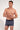 Front view of a men model wearing HO navy print modal/viscose/tencel Boxer Briefs HO1