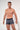 General view of a men model wearing HO navy print modal/viscose/tencel Boxer Briefs HO1