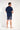 General view of a men model wearing HO navy print cotton Short Sleepwear