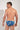 Back view of a men model wearing HO blue print  Swim Micro Briefs