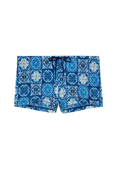 Front cutout view of HO blue print  Swim Shorts