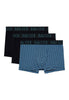 Front cutout view of HO blue print/black/black cotton Boxer Briefs 3p