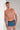 Front view of a men model wearing HO blue print/black/black cotton Boxer Briefs 3p