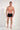 General view of a men model wearing HO blue print/black/black cotton Boxer Briefs 3p