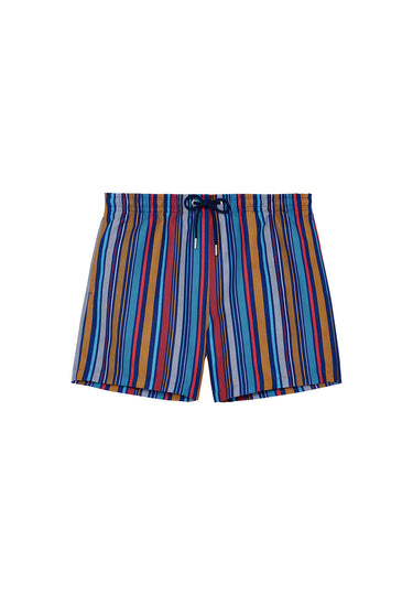 Front cutout view of HO multicolor stripes  Beach Boxer