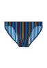 Front cutout view of HO multicolor stripes  Swim Micro Briefs