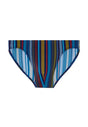 Front cutout view of HO multicolor stripes  Swim Micro Briefs