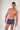 General view of a men model wearing HO navy print  Boxer Briefs