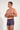 General view of a men model wearing HO red print modal/viscose/tencel Comfort Boxer Briefs