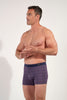 General view of a men model wearing HO red print modal/viscose/tencel Comfort Boxer Briefs