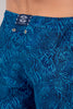 General view of a men model wearing HO blue print  Beach Boxer