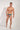 Full-body view of a men model wearing HO multico print  Swim Micro Briefs