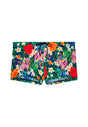 Front cutout view of HO multico print  Swim Shorts